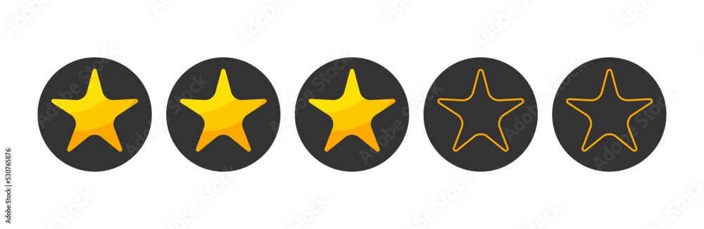 Three stars rating button