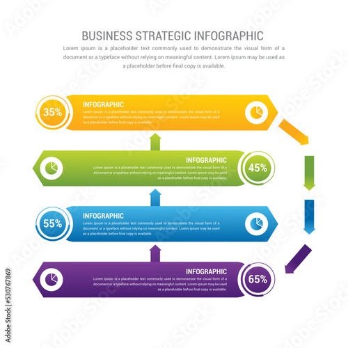  Editable 3D Colorful Strategic Infographic Illustration