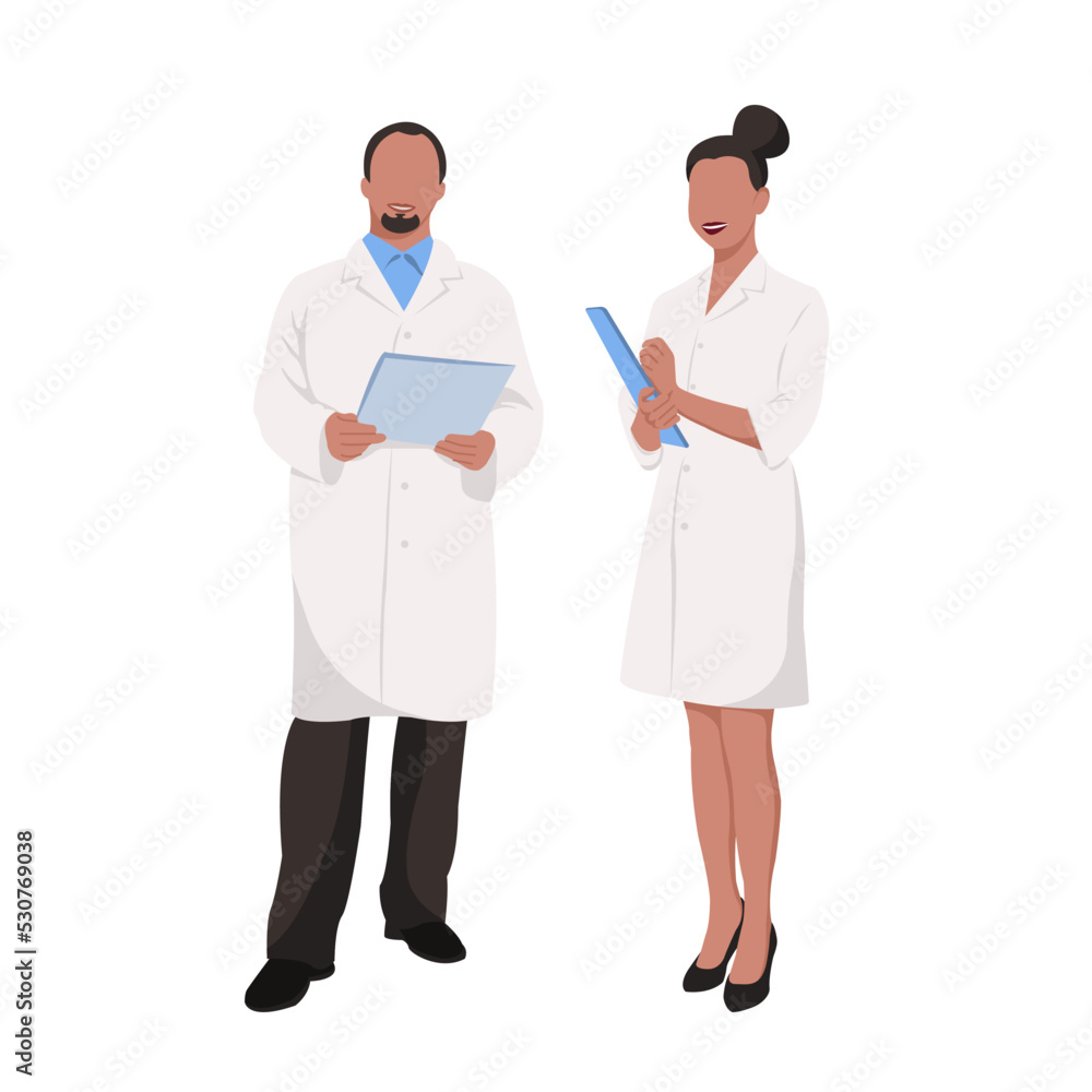 male and female doctor