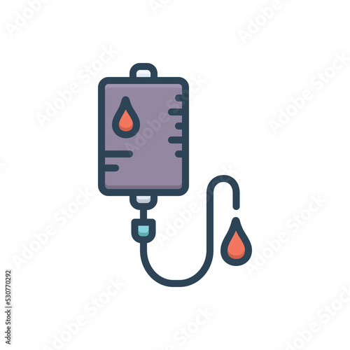 Color illustration icon for plasma
