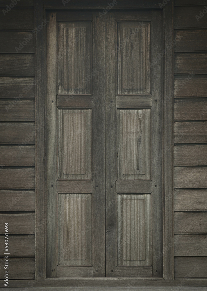 portrait of aged, faded and old classic window portrait of aged, faded and old classic window