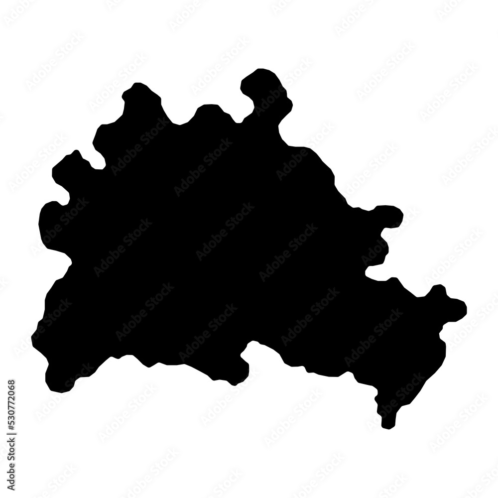 Berlin region map. Vector illustration.