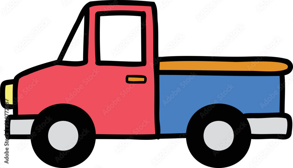 Hand Drawn pickup truck illustration Hand Drawn pickup truck illustration