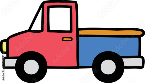 Hand Drawn pickup truck illustration