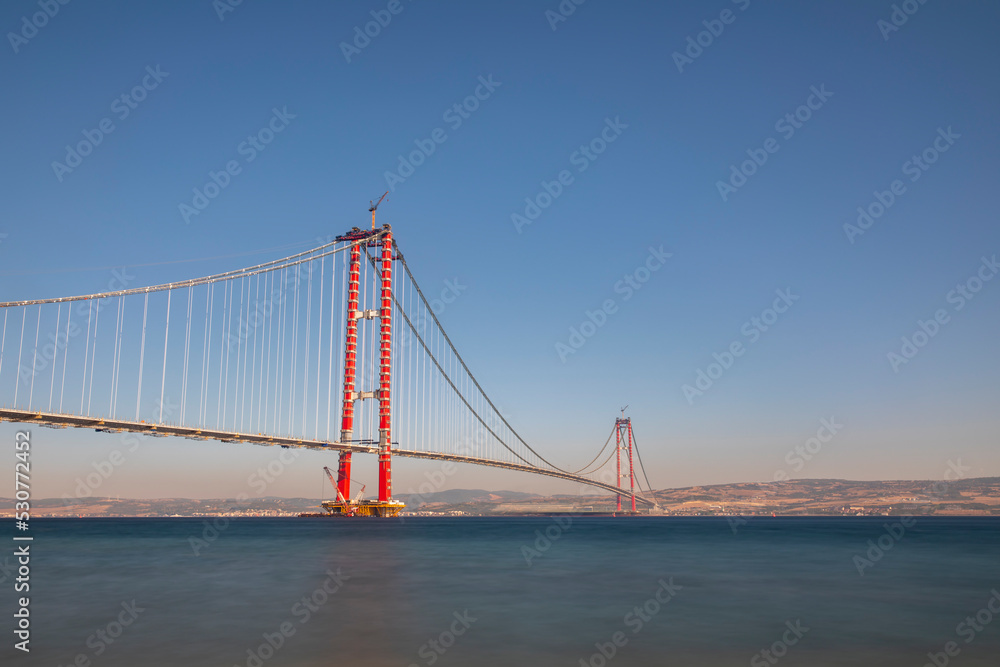 new bridge connecting two continents 1915 canakkale bridge (dardanelles bridge), Canakkale, Turkey