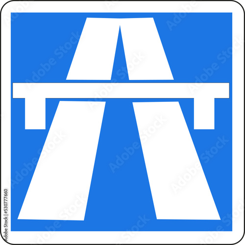 Panneau routier: Section d'autoroute
