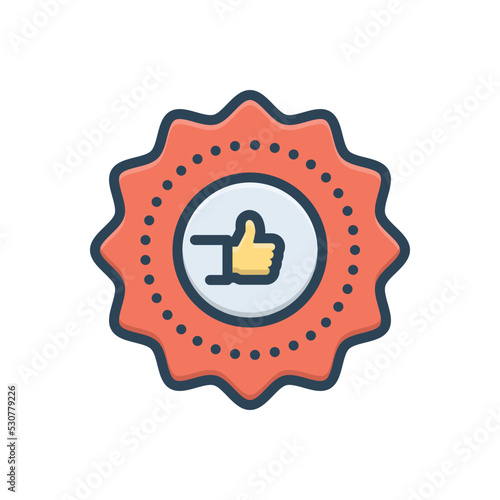 Color illustration icon for agrees