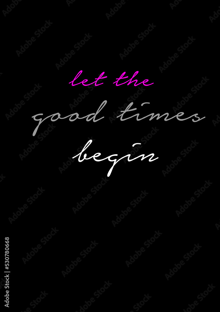 Obraz premium Slogan print design on plain base