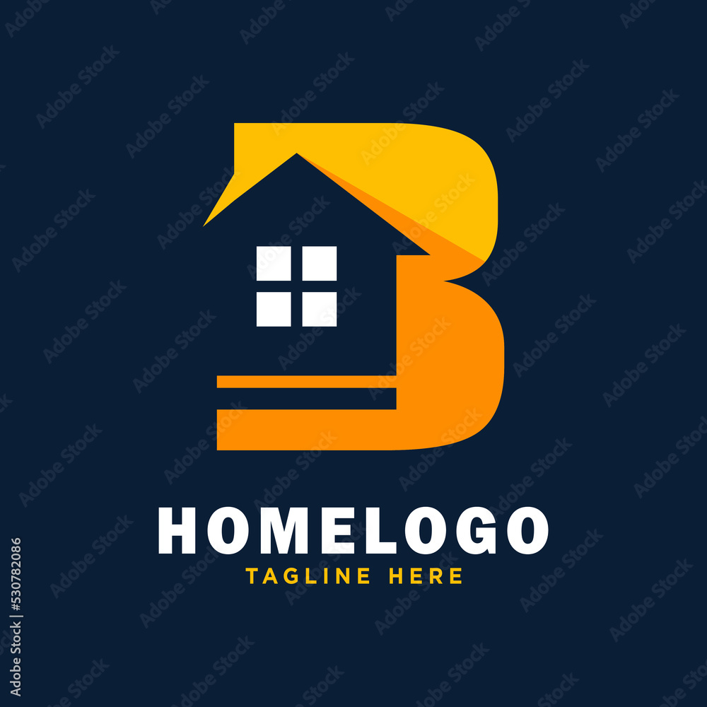 Letter B House Logo Design Template Inspiration, Vector Illustration. Letter B House Logo Design Template Inspiration, Vector Illustration.