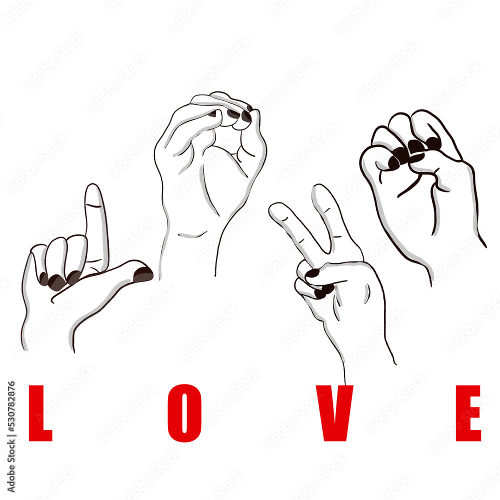 hand gestures set hand gestures set