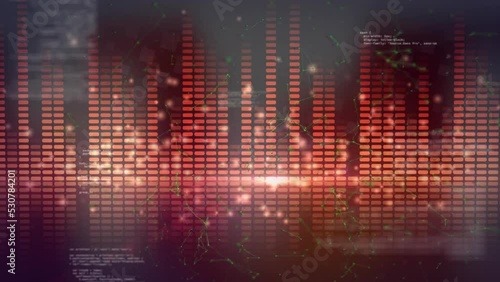 Wallpaper Mural Animation of data processing over light spots Torontodigital.ca