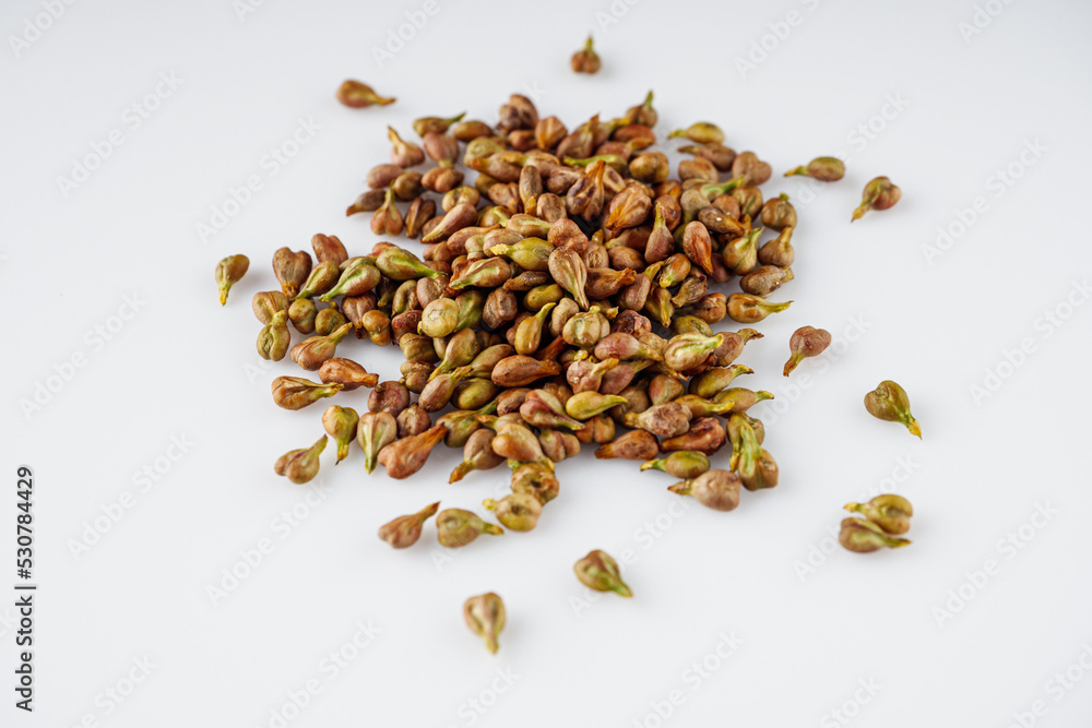 grape seed essential oil on a white background grape seed essential oil on a white background