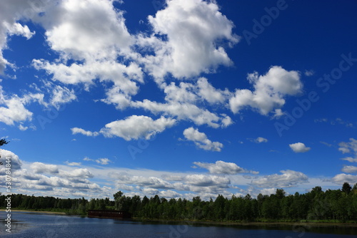 clouds over the lake