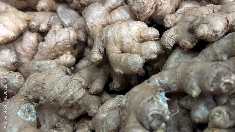 Macro Texture Fresh Ginger, Slider Shot Macro Texture Fresh Ginger, Slider Shot