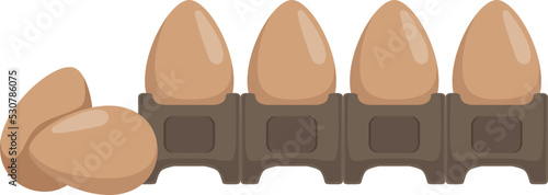 Open egg box. Carton pack cartoon icon
