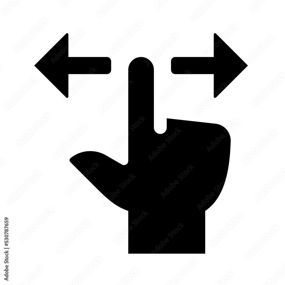Swipe Finger Glyph Icon Vector Swipe Finger Glyph Icon Vector