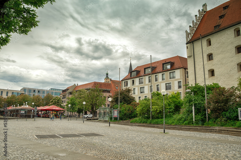 view of the old town in Ingolstadt, germany, Bavaria view of the old town in Ingolstadt, germany, Bavaria