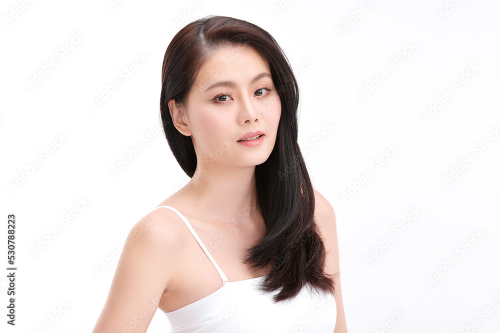 Beautiful young asian woman with clean fresh skin on white background, Face care, Facial treatment, Cosmetology, beauty and spa, Asian women portrait. Beautiful young asian woman with clean fresh skin on white background, Face care, Facial treatment, Cosmetology, beauty and spa, Asian women portrait.