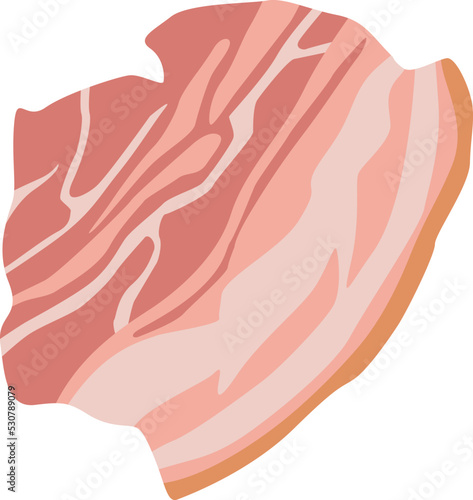 Bacon slice icon. Fresh tasty meat cut