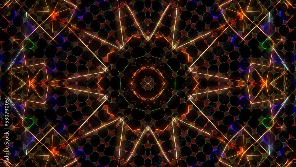 star pattern with full colors. Magic mandala. 4k star pattern with full colors. Magic mandala. 4k