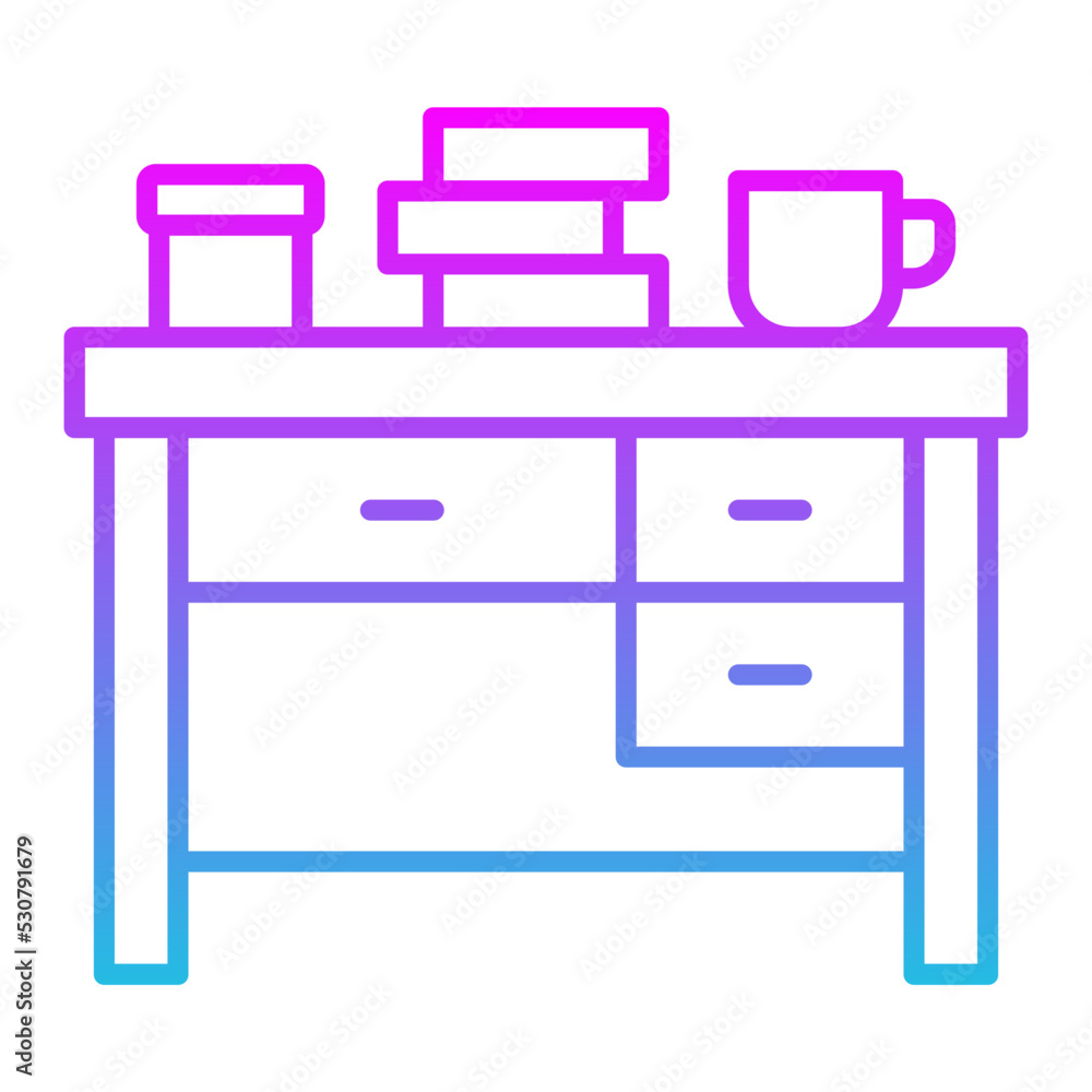Table Line Gradient Icon Table Line Gradient Icon