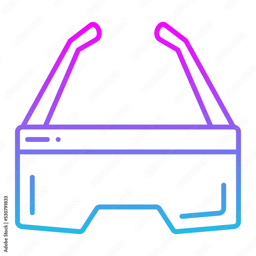 Smart Glasses Line Gradient Icon Smart Glasses Line Gradient Icon