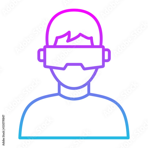 Vr Line Gradient Icon