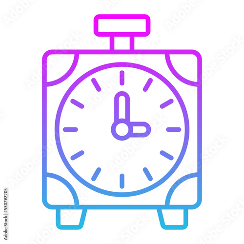 Alarm Clock Line Gradient Icon