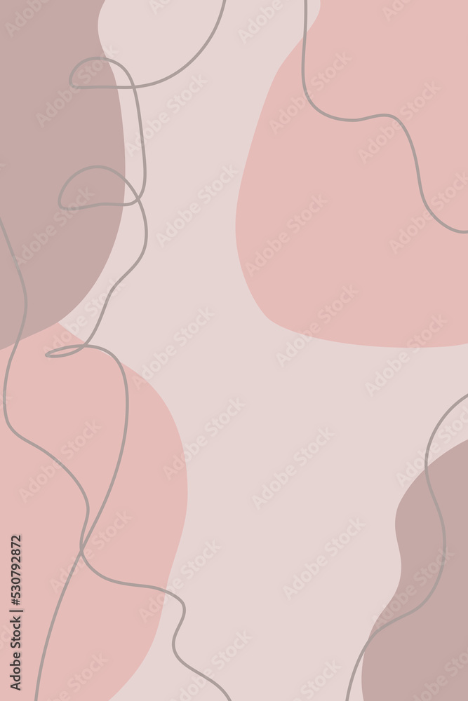 pastel pink and brown abstract background with lines