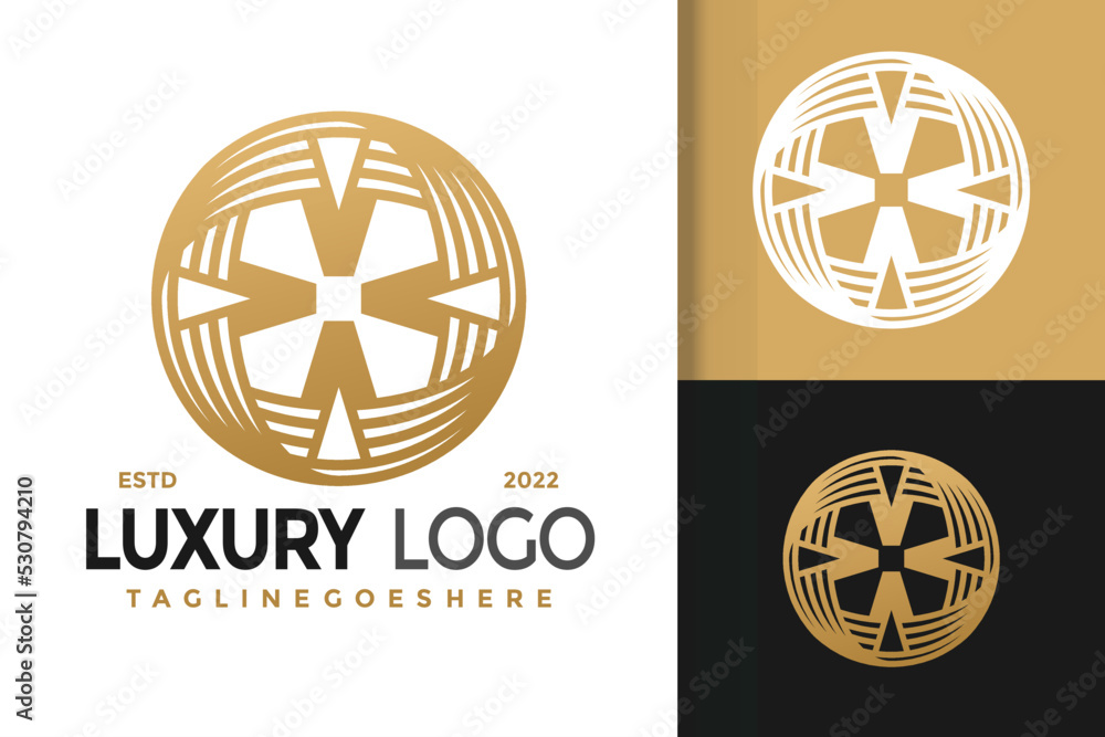 Abstract Luxury Circle Logo Design, brand identity logos vector, modern logo, Logo Designs Vector Illustration Template