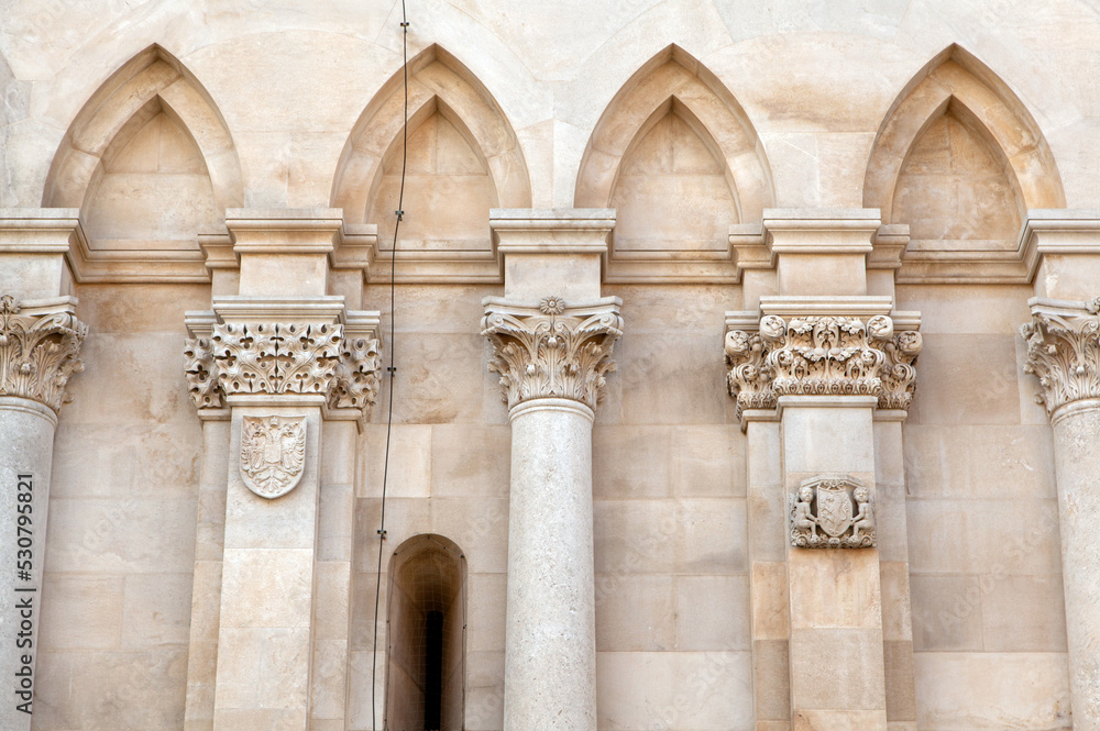 Obraz premium detail of an old roman facade