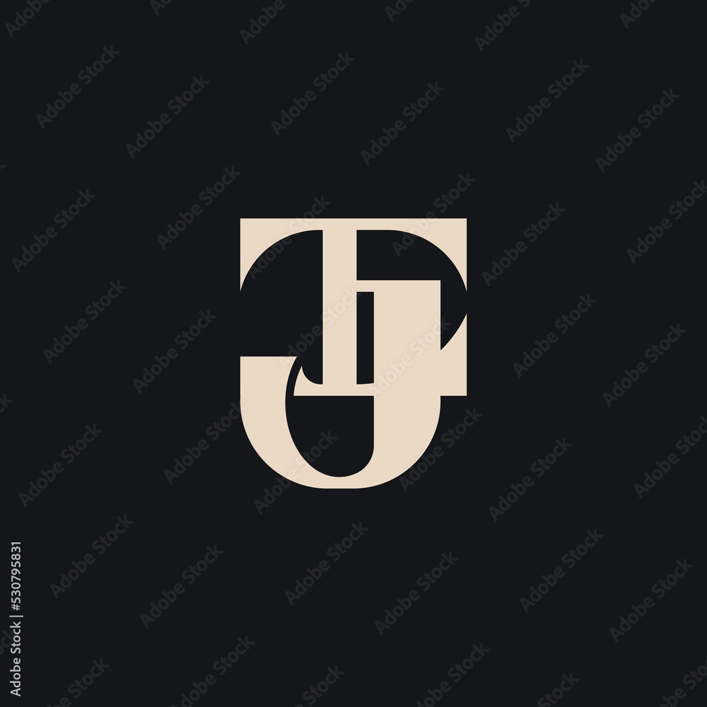 Initial based clean and minimal letter. TJ JT T J Monogram Logo Template. Elegant luxury alphabet vector design Initial based clean and minimal letter. TJ JT T J Monogram Logo Template. Elegant luxury alphabet vector design