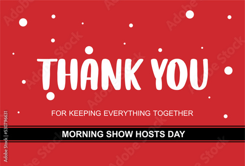 Morning Show Hosts Day. Holiday concept. Template for background, banner, card, poster, t-shirt with text inscription