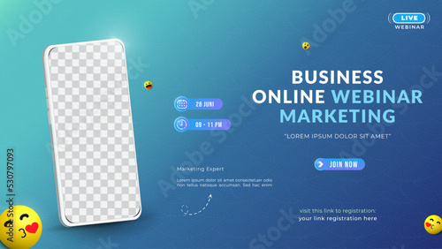 Online webinar marketing banner template