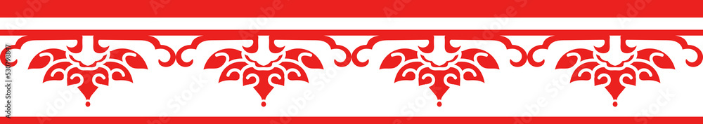 Red Chinese style tracery traditional pattern border frame Red Chinese style tracery traditional pattern border frame
