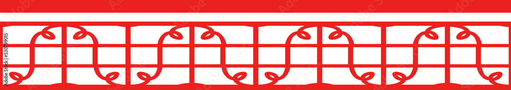 Red Chinese style tracery traditional pattern border frame Red Chinese style tracery traditional pattern border frame