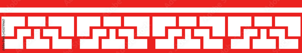 Red Chinese style tracery traditional pattern border frame Red Chinese style tracery traditional pattern border frame