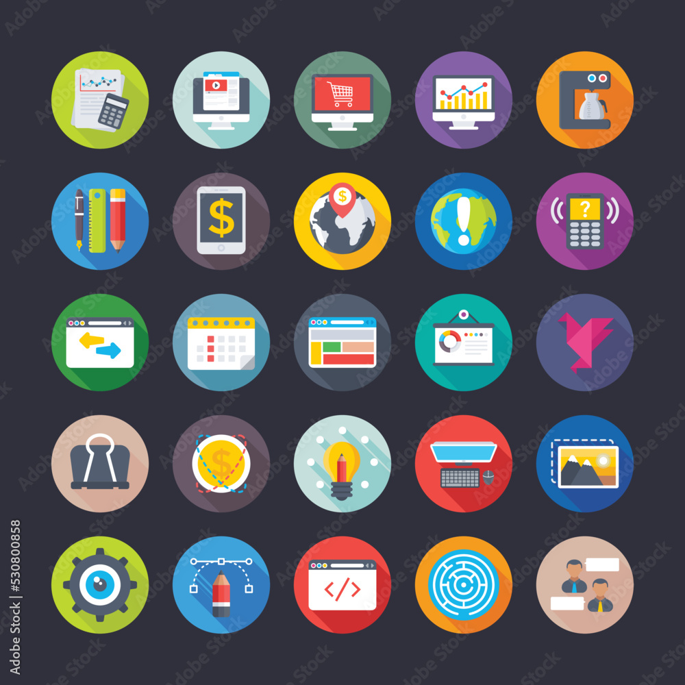 Business, Office, Team work, Management, Growth, Finance Vector Icons
Business, Office, Team work, Management, Growth, Finance Vector Icons