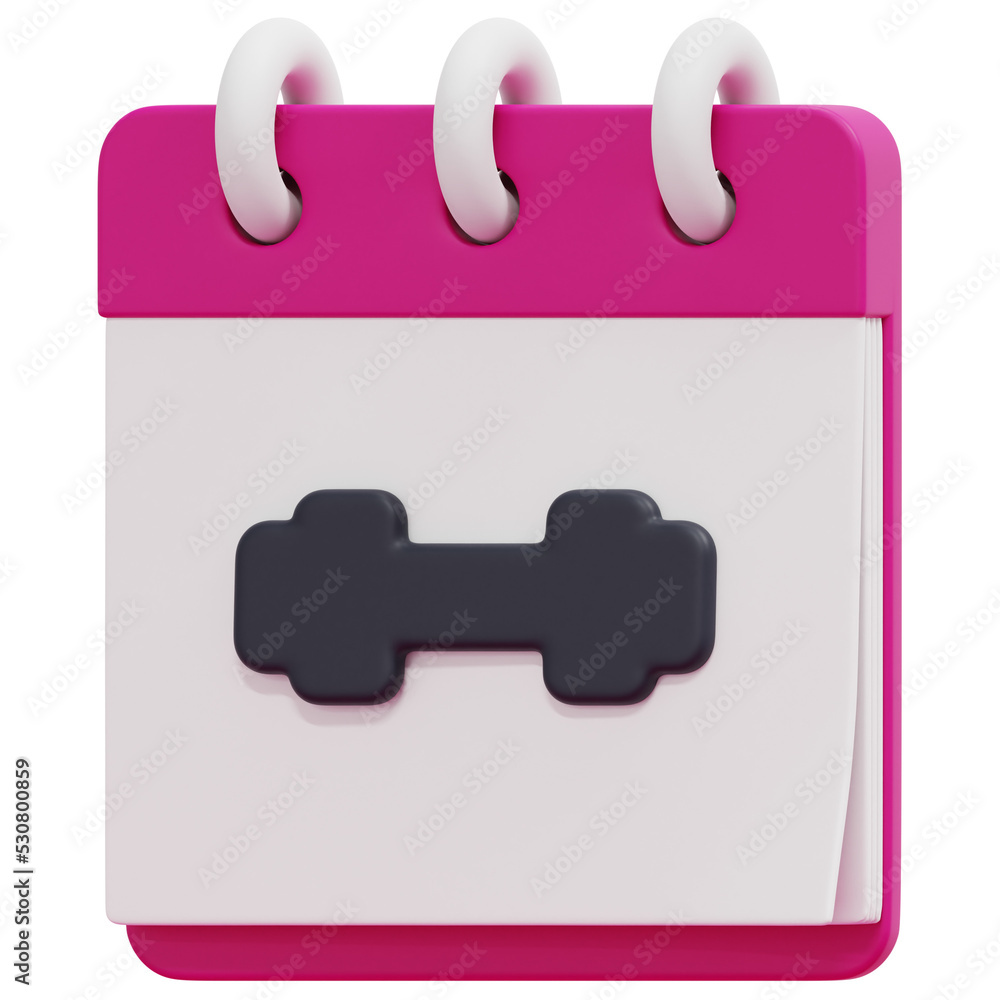 calendar 3d render icon illustration calendar 3d render icon illustration