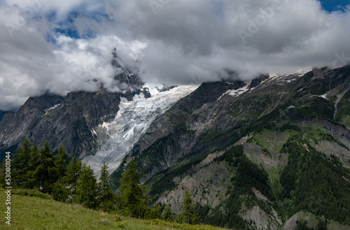 Pictures from the trekking route Tour de Mont Blanc in the French alps