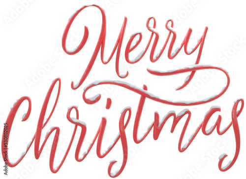Merry Christmas 3D Lettering