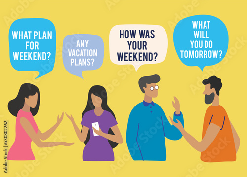 Vector illustration  social networks  flat style  news  chat  businessmen discuss social network dialogue speech bubbles