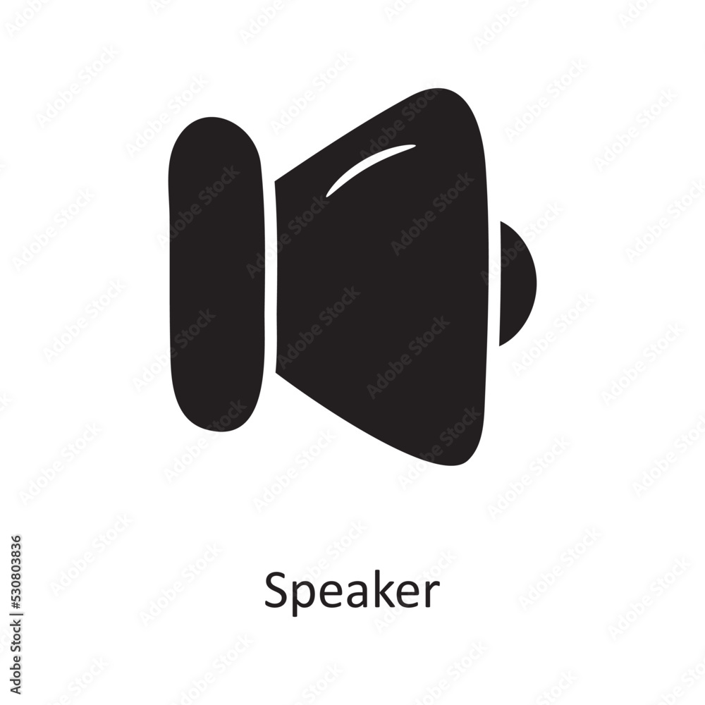 Speaker Solid Icon Design illustration. Media Control Symbol on White background EPS 10 File Speaker Solid Icon Design illustration. Media Control Symbol on White background EPS 10 File