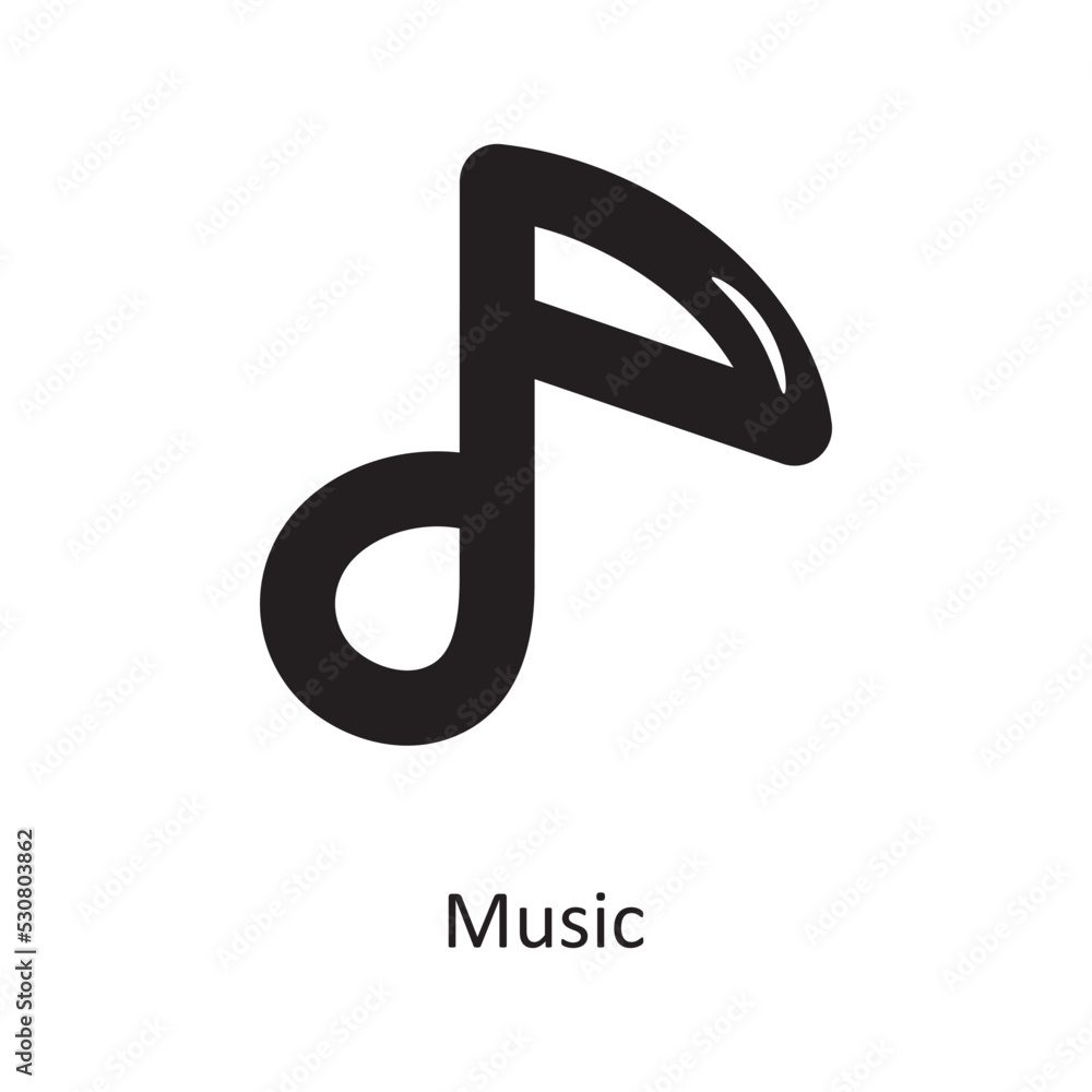 Music Solid Icon Design illustration. Media Control Symbol on White background EPS 10 File Music Solid Icon Design illustration. Media Control Symbol on White background EPS 10 File