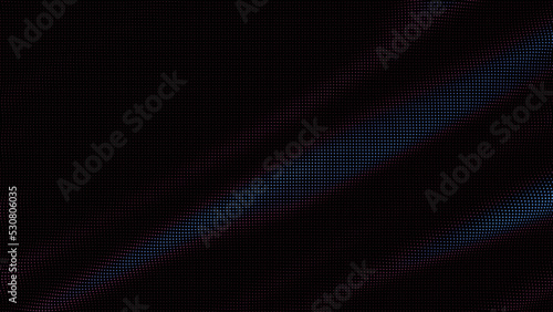 waves of colorful points. Digital data splash of point array. Futuristic smooth glitch UI element © garrykillian