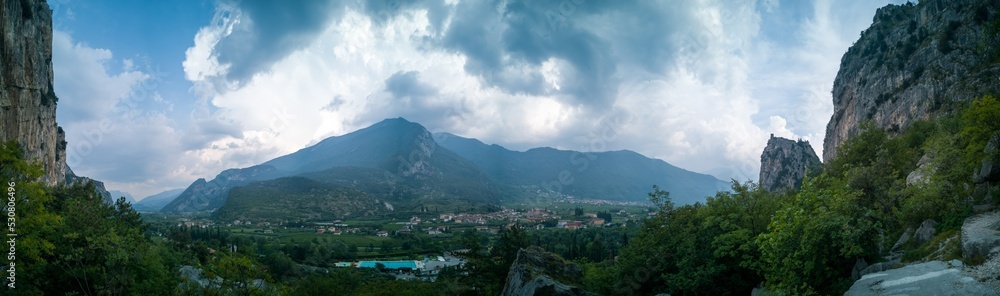 panorama of the mountains near Arco