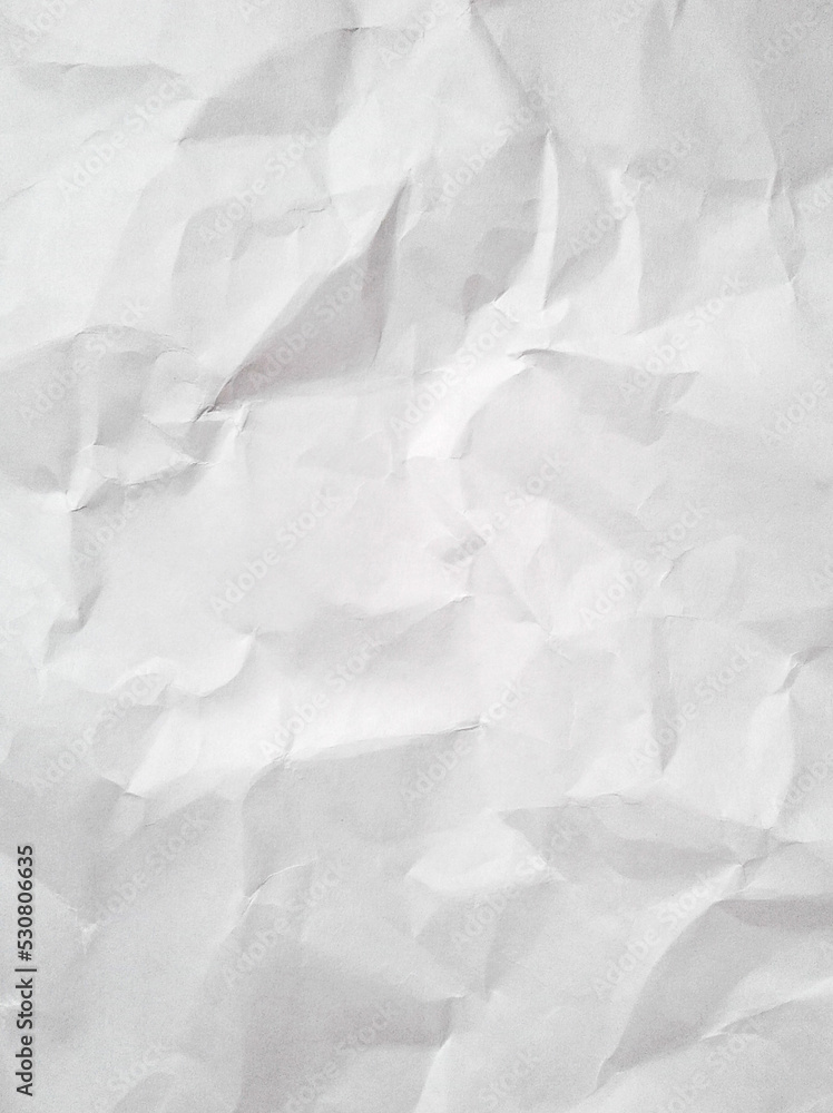 White crumpled paper texture background White crumpled paper texture background
