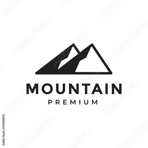 twins mountain logo design vector