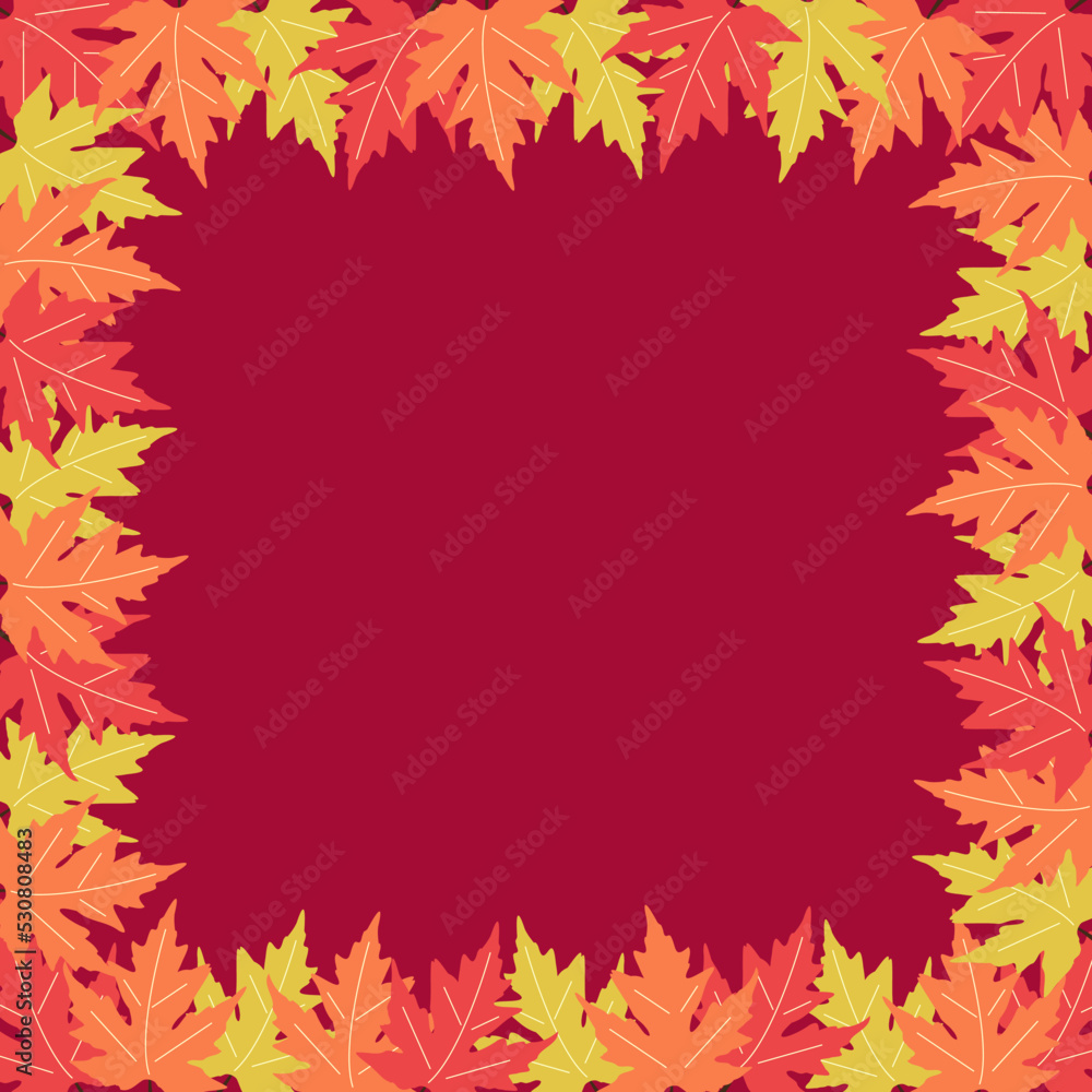 Autumn sale background banner with autumn fall maple leaves