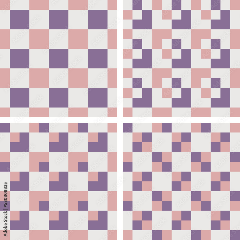 Set of seamless square patterns. Isolated vector patterns. Set of seamless square patterns. Isolated vector patterns.